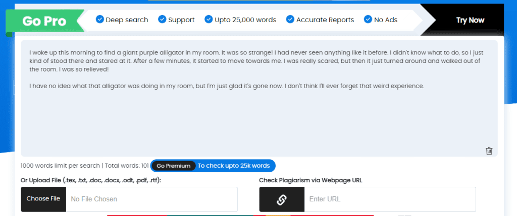 Duplichecker's plagiarism tool, one of the best copywriting tools to use