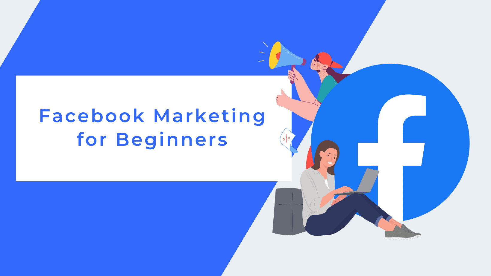Facebook marketing for beginners featured image with people doing marketing