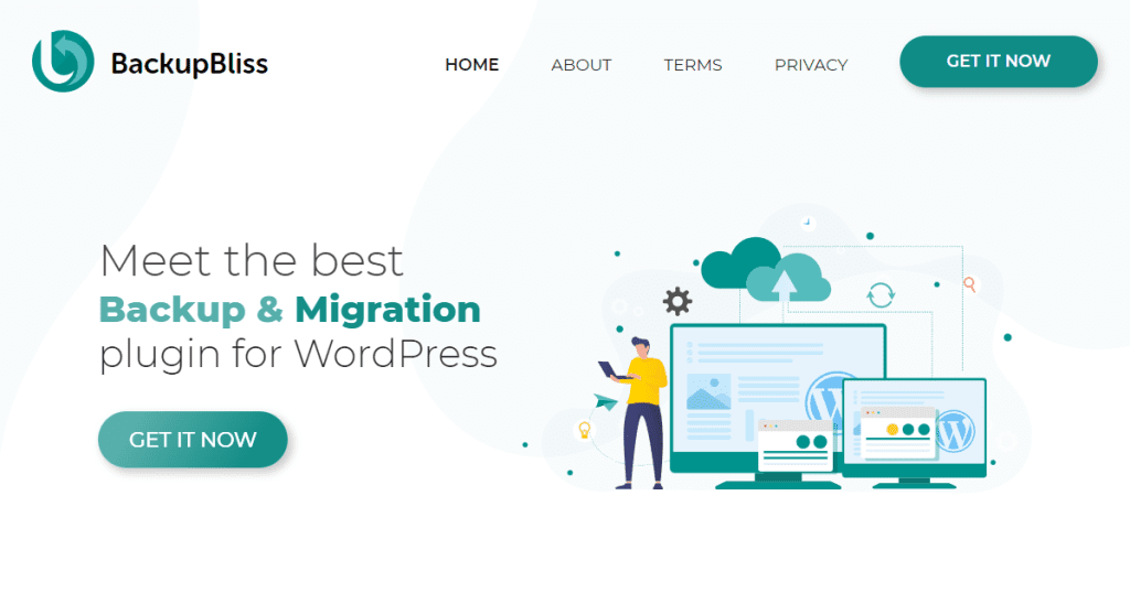 Website screenshot of another best backup plugin for WordPress - Backup Migration