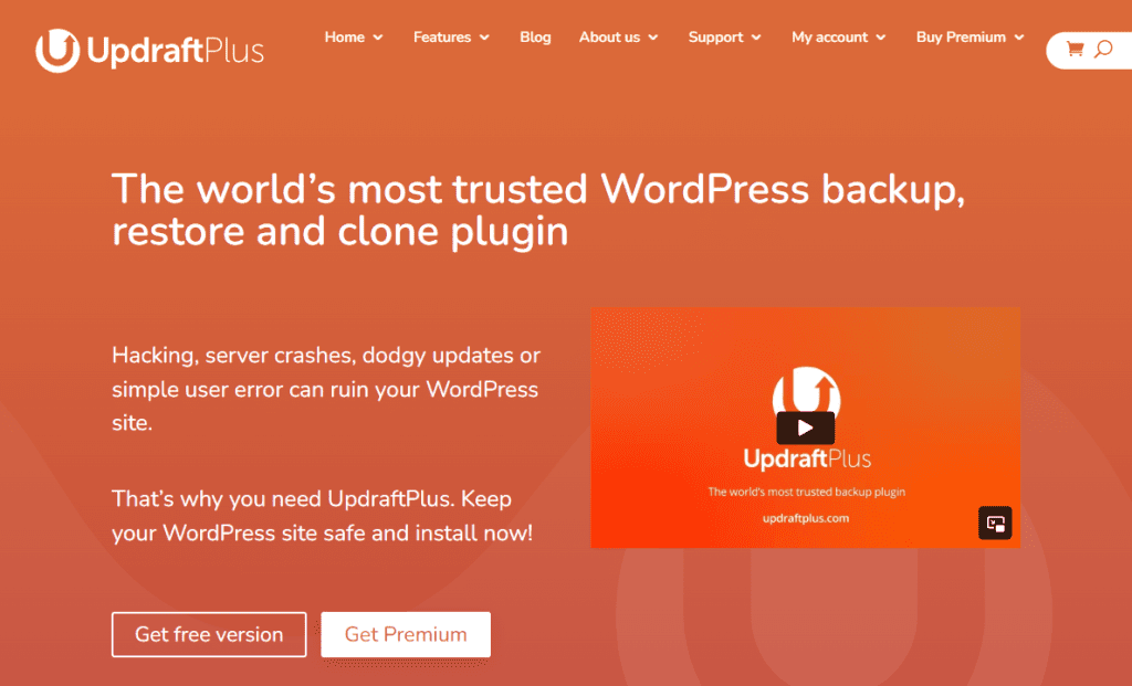 Updraft Plus website