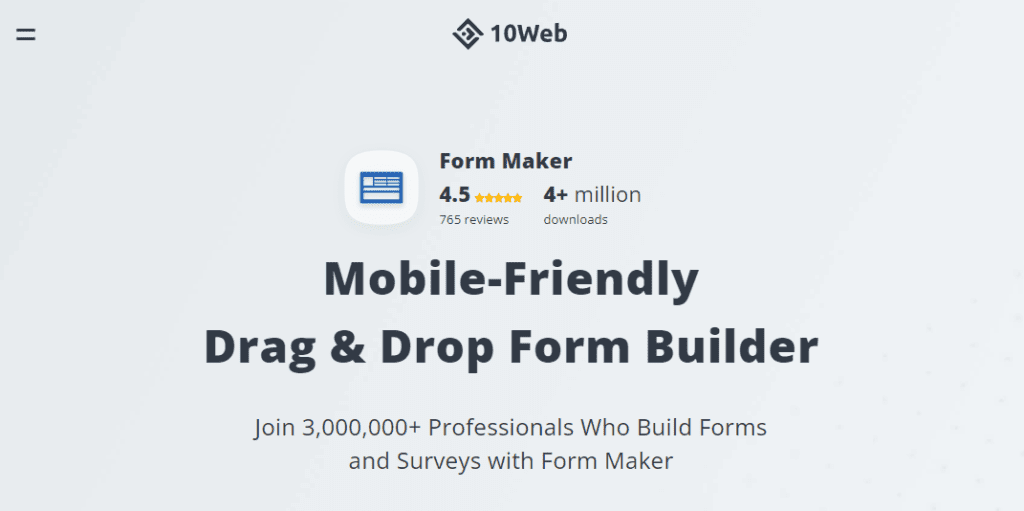 Form Maker WordPress plugin for forms webpage