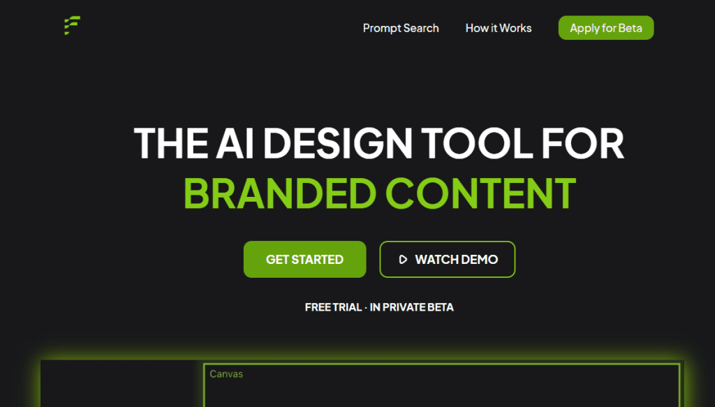 Flair AI powered editing tool homepage