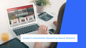 An internet marketer creating marketing based website for her business